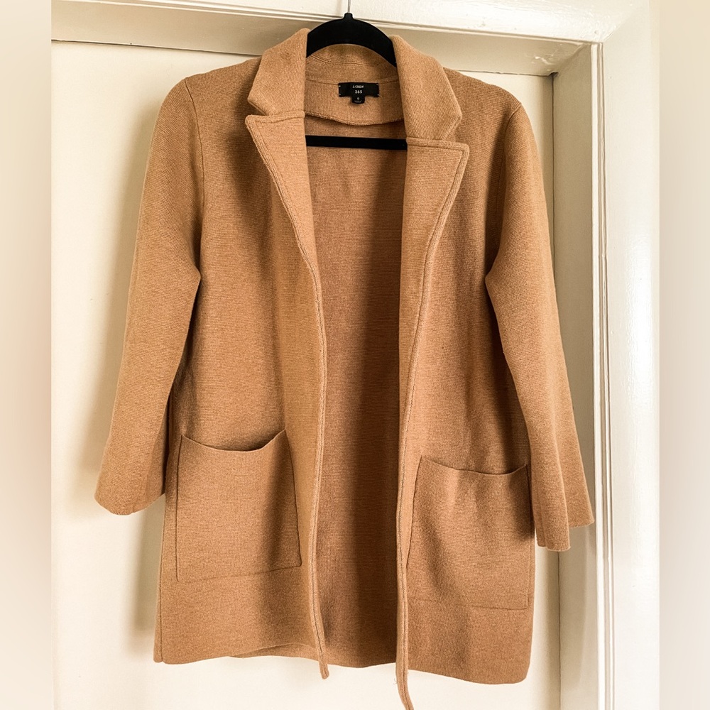 J Crew Sophie Sweater Blazer size small Camel